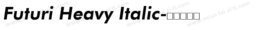 Futuri Heavy Italic字体转换